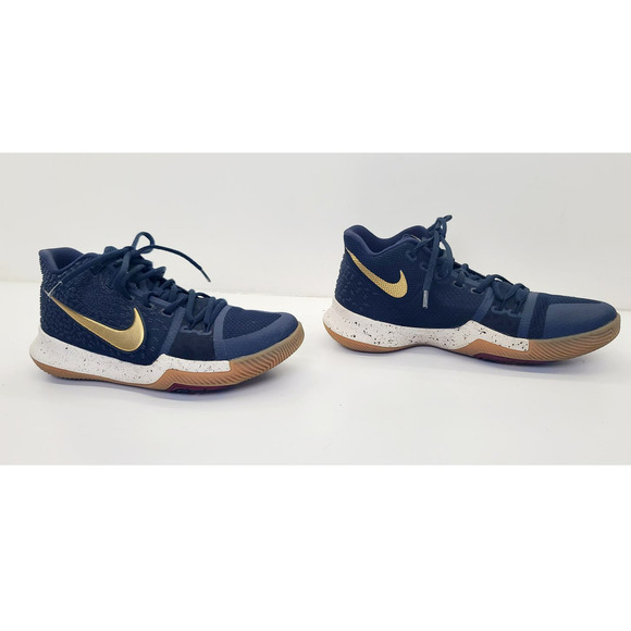 Nike Kyrie 3 EP Obsidian Irving Gold 852396-400 Basketball Shoes Men's 8 - Picture 7 of 9